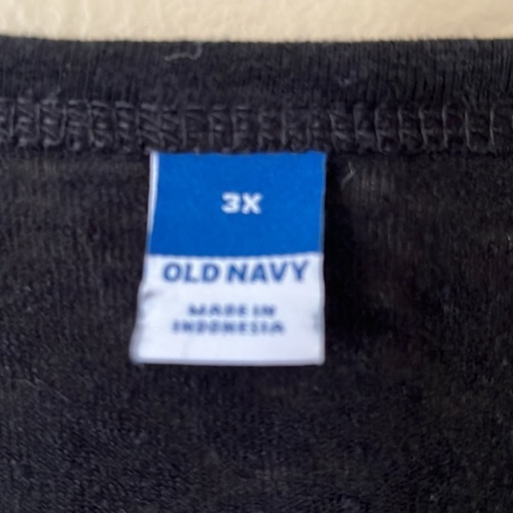 Old Navy size 3X black flutter sleeves deep scoop neck lightweight linen blend - Picture 4 of 14